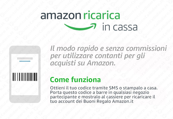 Amazon: 10€ gratis se ricaricate tramite Amazon Ricarica in Cassa!