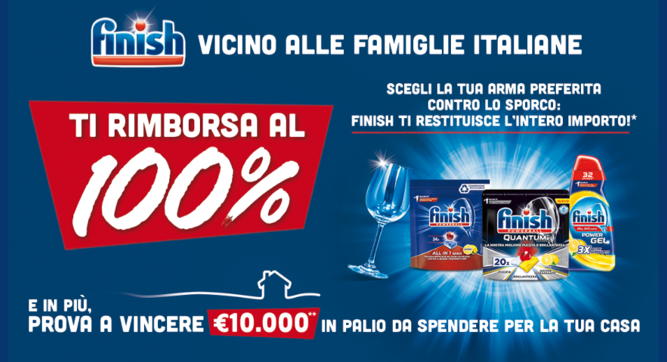 Finish "Vicino alle Famiglie Italiane" : 100% rimborsato