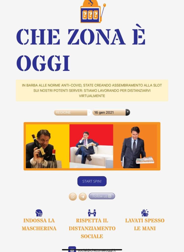 che zona è oggi sito web