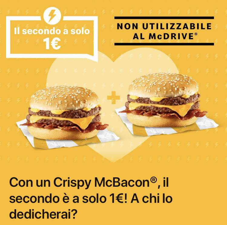 mcdonald crispy mcbacon 1€