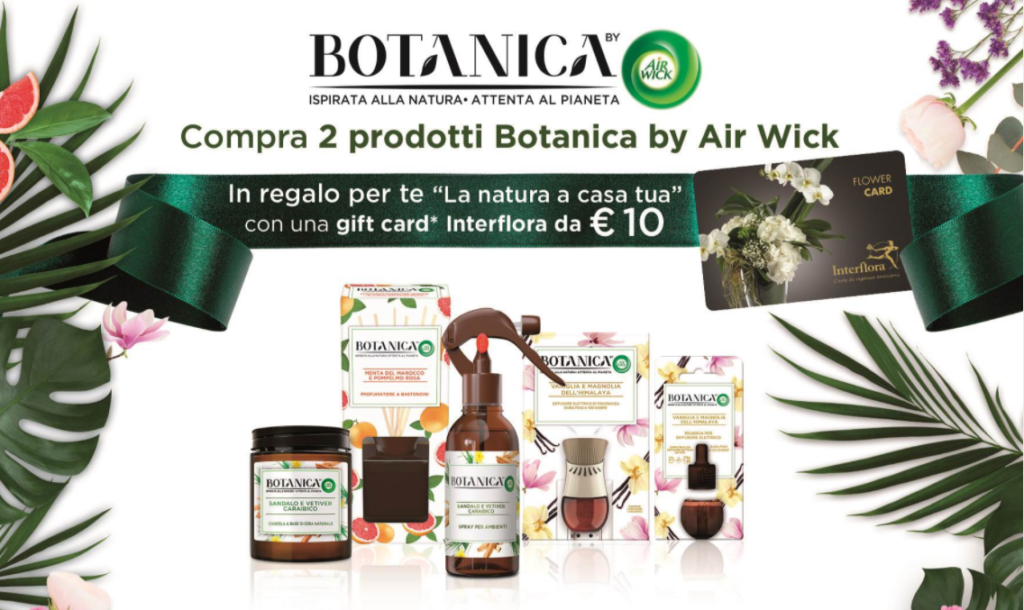 Con Air Wick in omaggio buoni Interflora da 10€