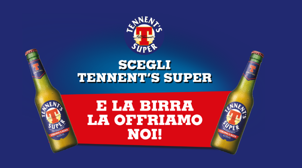 Cashback Birra Tennent's Super: Rimborso 10€