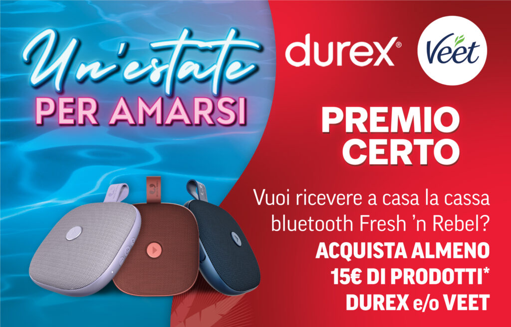 Cassa gratis con "Un'estate per amarsi" di Durex e Veet